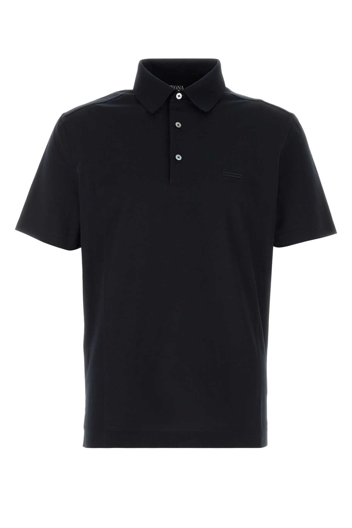 Zegna Cotton Polo — Black