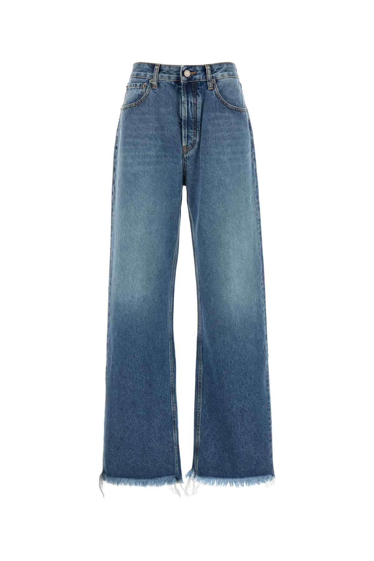 Alessandra Rich Waist Jeans — Blue