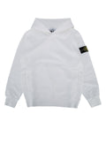 Stone Island Kids Sweater Hoodie — White