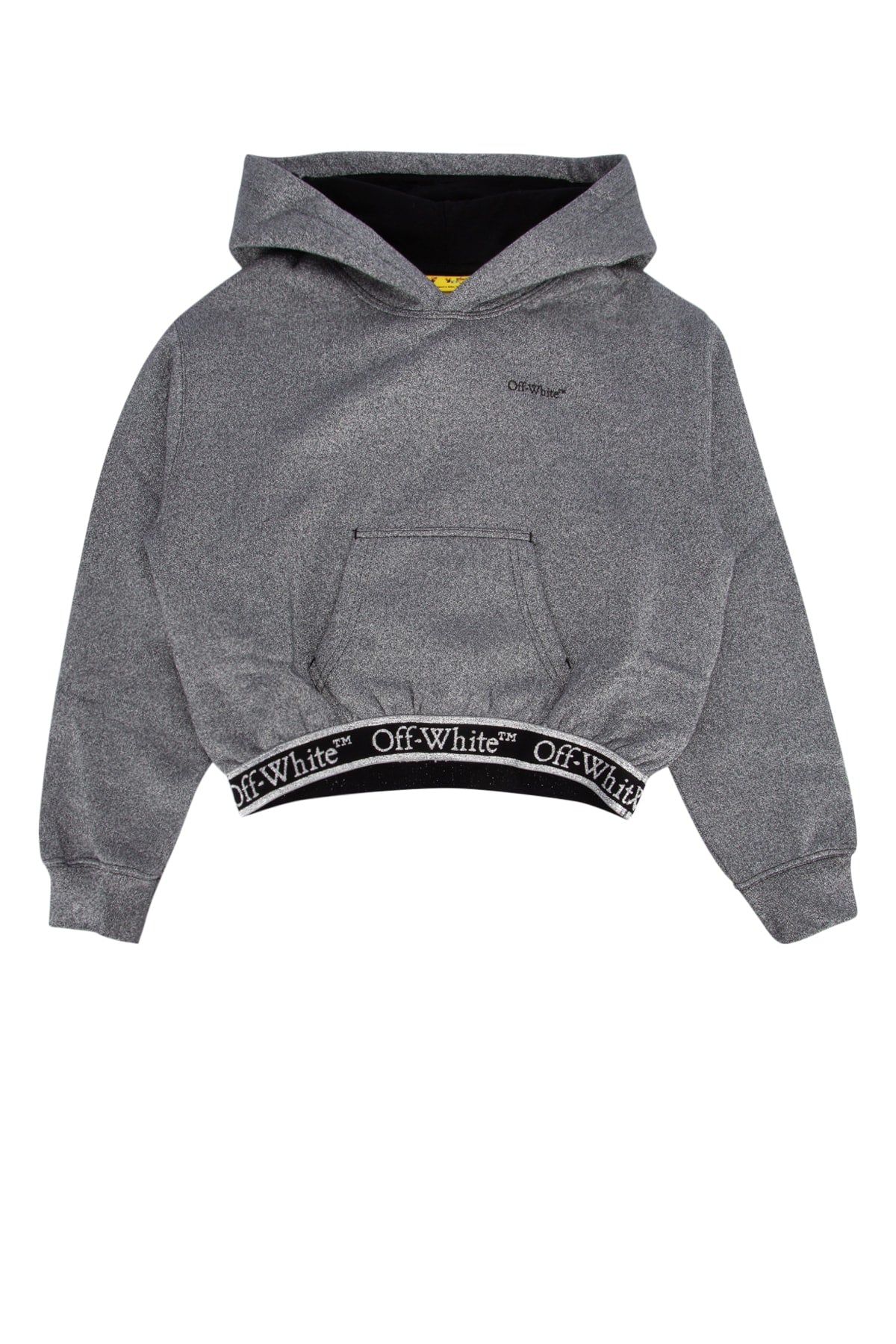 Off White Kids Logo Hoodie — Gray