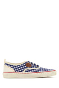 Valentino Garavani Gingham Canvas Sneaker — Navy