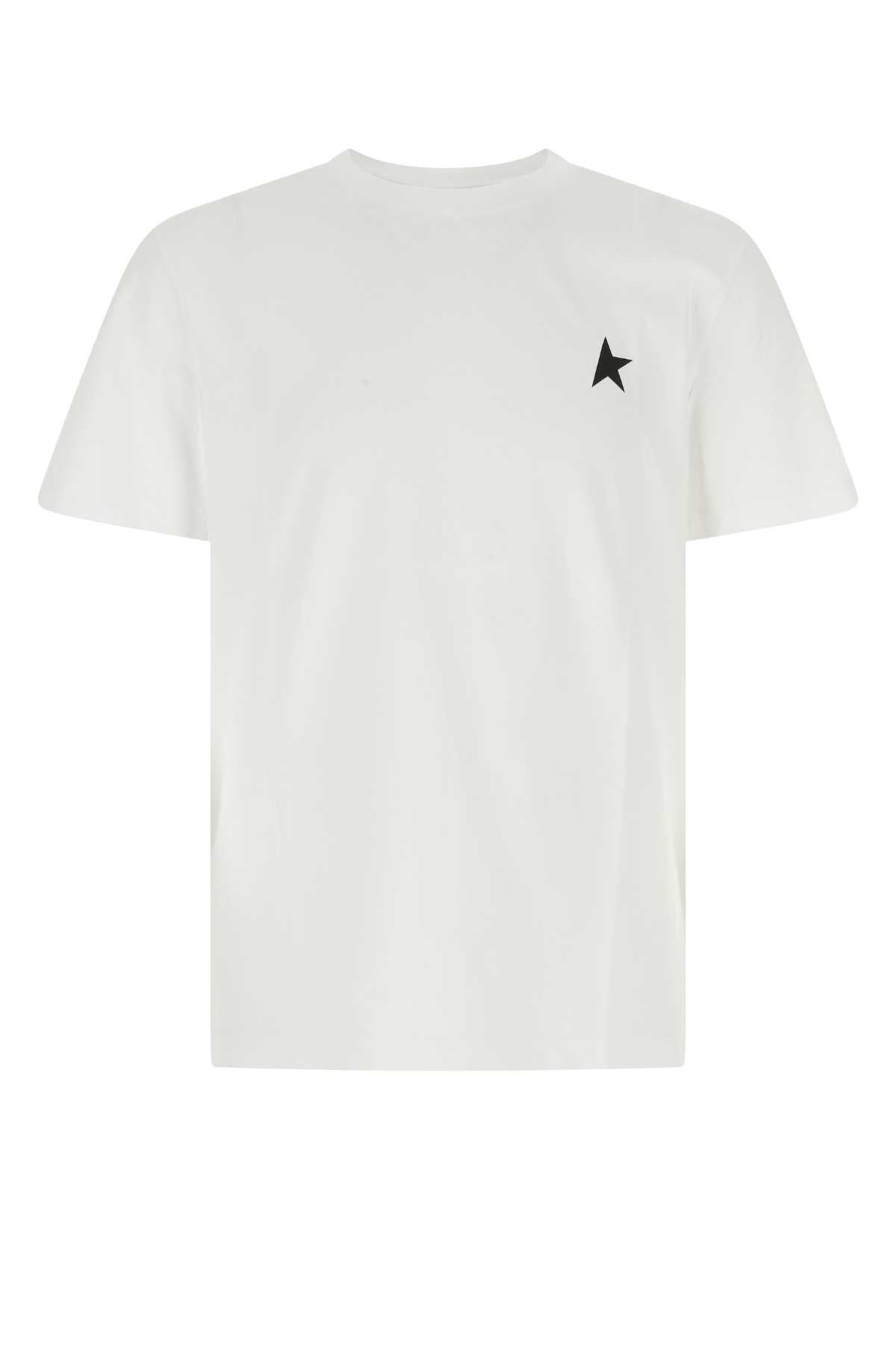 Golden Goose Deluxe Brand Logo-Embroidered Cotton T-Shirt — White