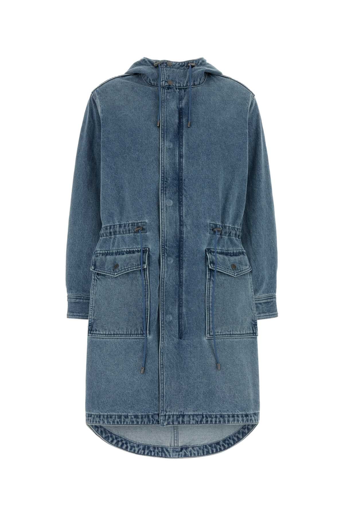 Michael By Michael Kors Denim Denim Coat — Azul
