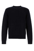 Prada Wool Blend Crew-Neck Sweater — Navy