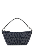 Valentino Garavani Toile Iconographe Shoulder Bag — Navy