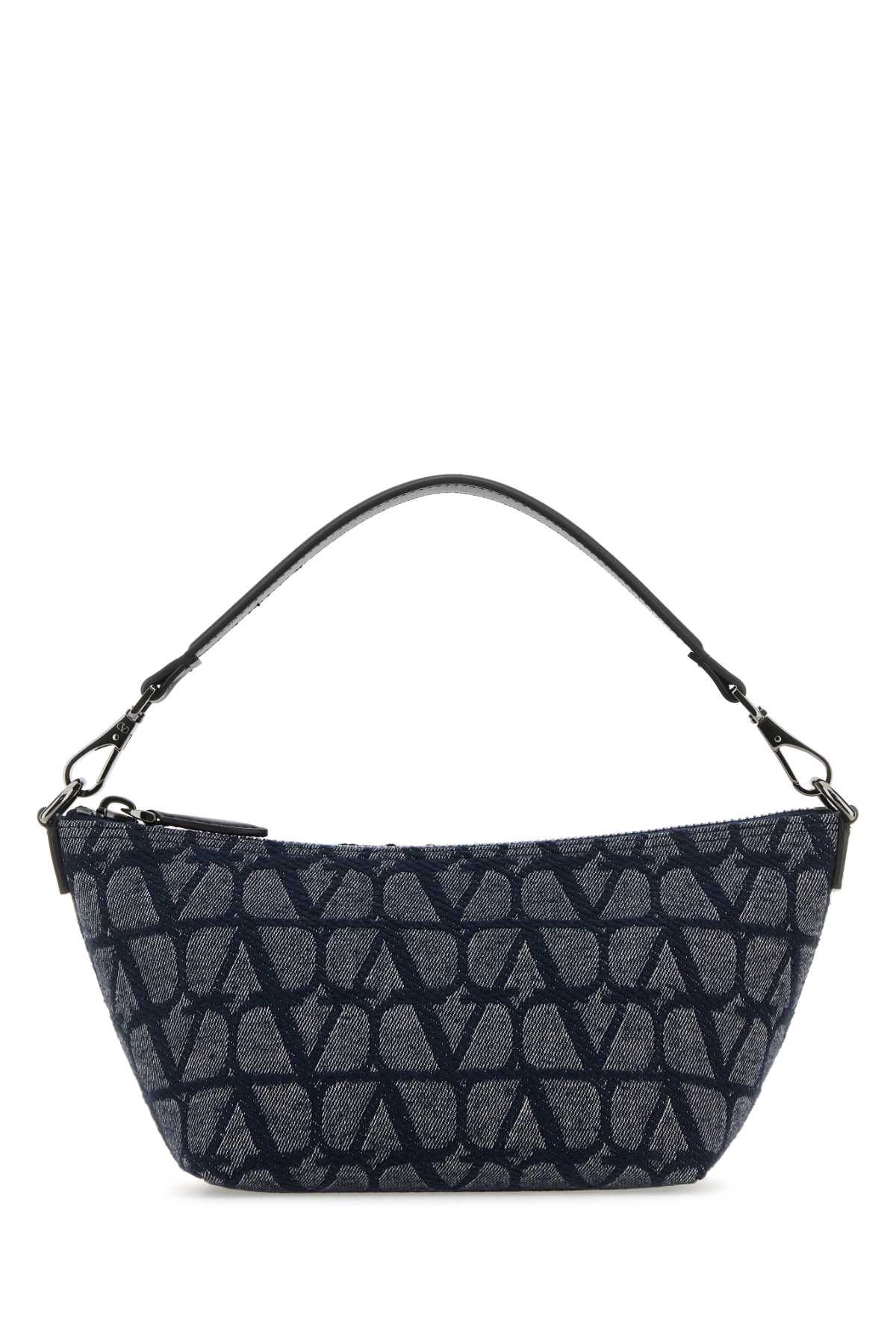 Valentino Garavani Toile Iconographe Shoulder Bag — Navy