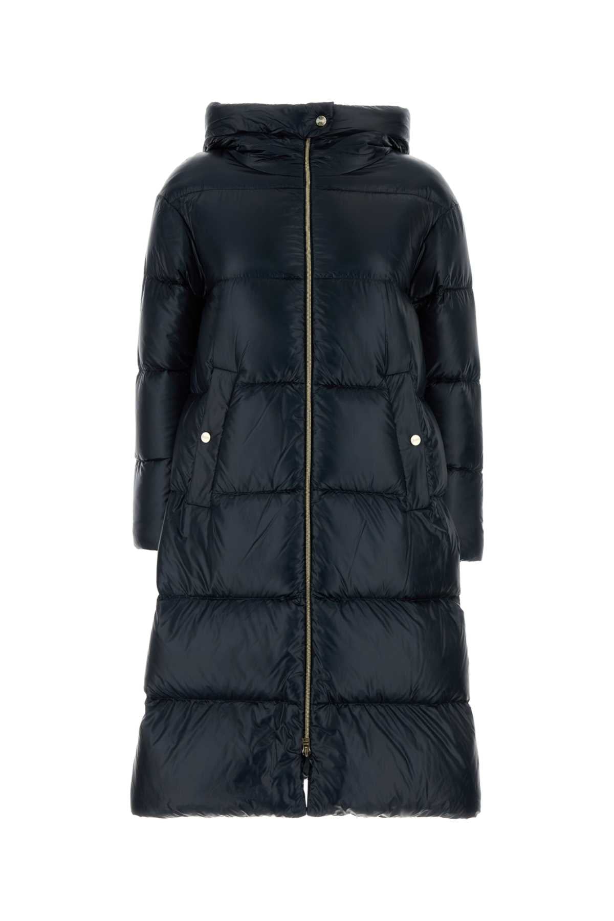 Herno Lungo Down Jacket — Navy