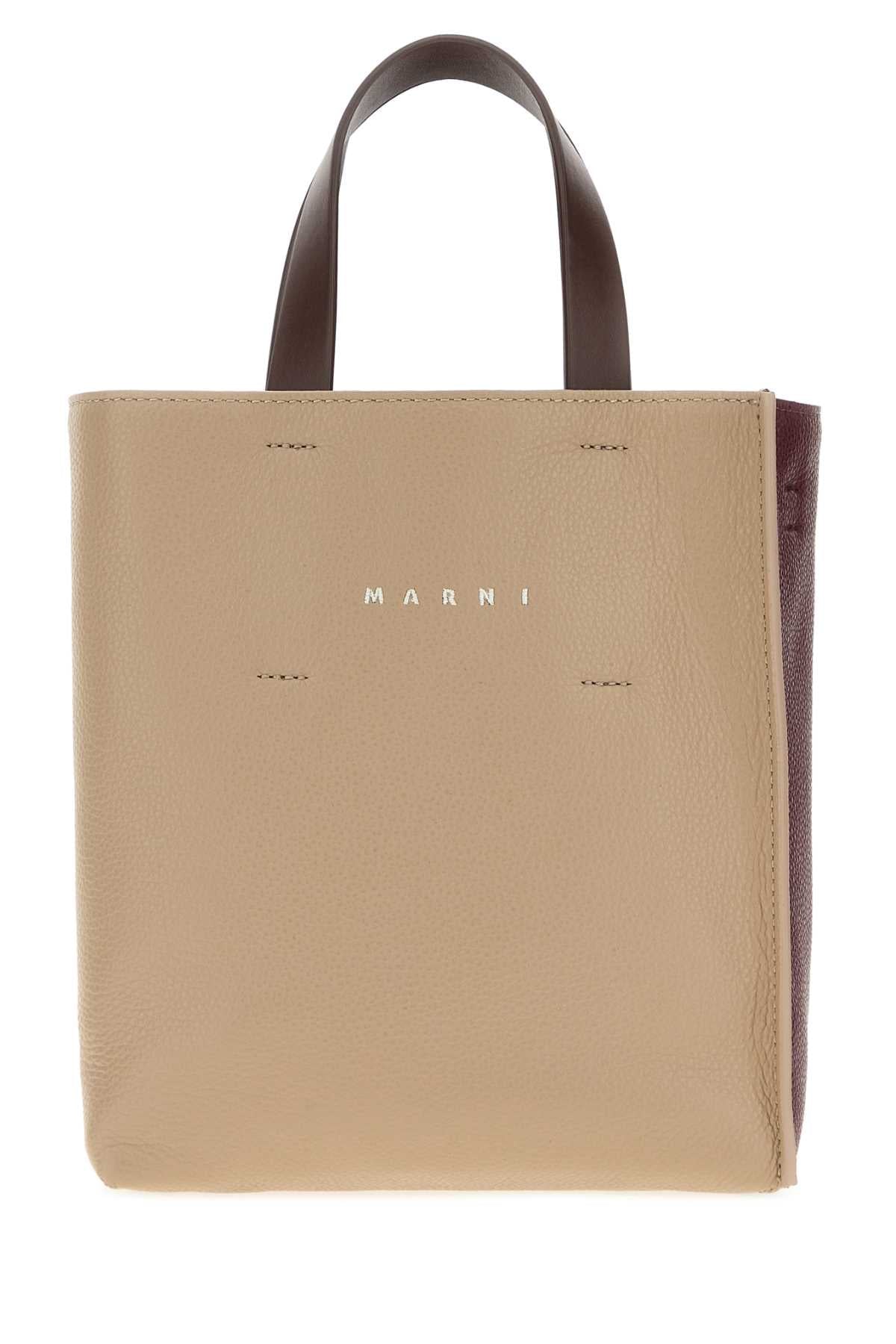 Marni Museo Top Handle Bag — Beige