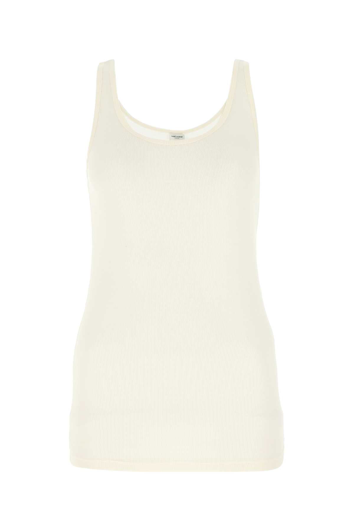 Saint Laurent Modal-Blend Tank Top — White