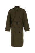 Burberry Cotton Trench Coat — Green