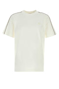 Burberry Striped-Sleeve Cotton T-Shirt — White