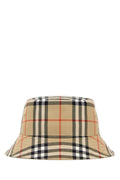 Burberry A:MH Vintage Check Canvas Bucket Hat — Beige
