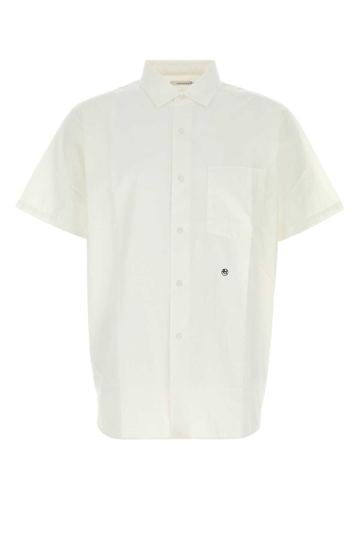 Nanamica Cotton Blend Oversize Shirt — White