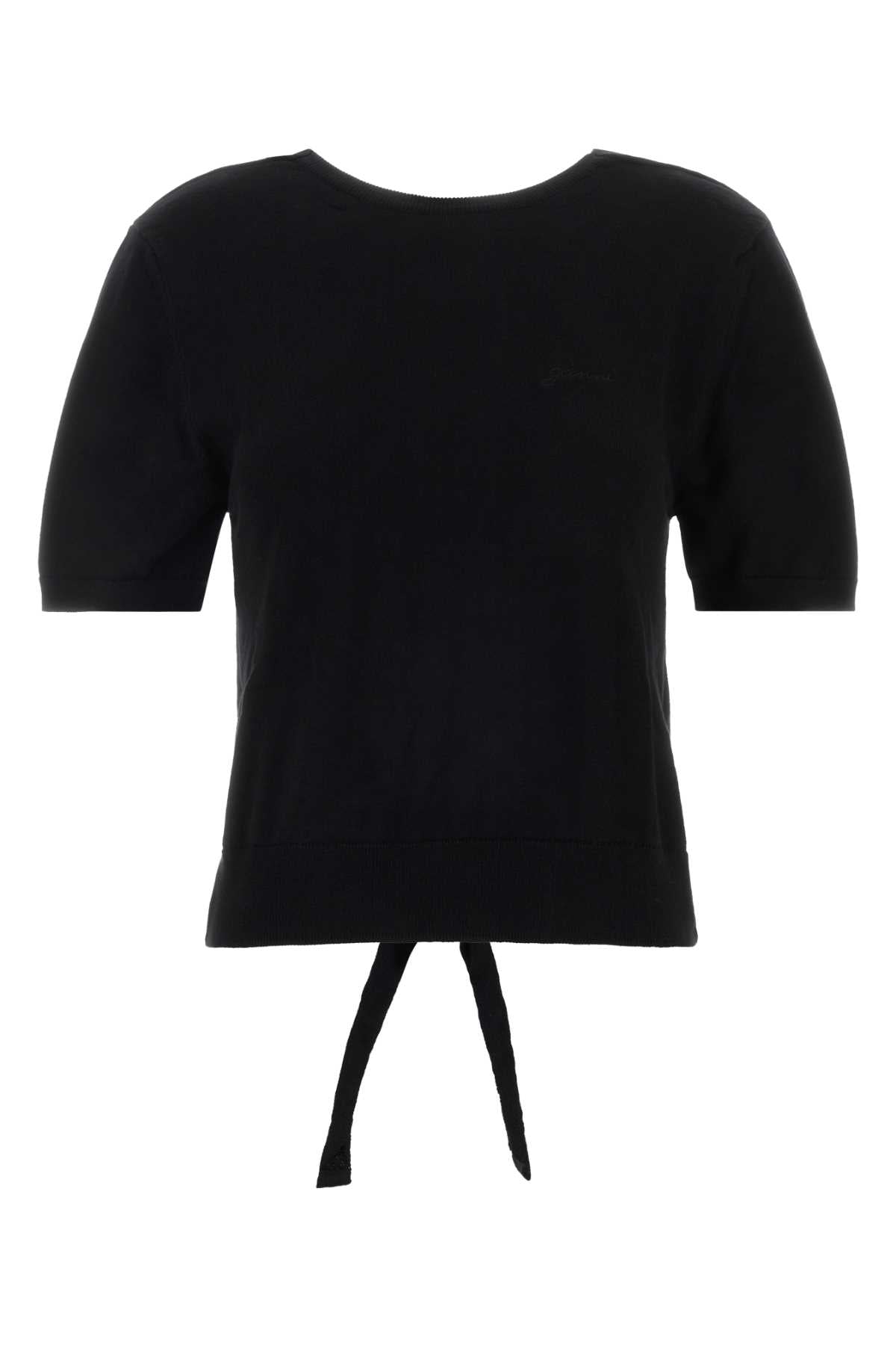 Ganni Cotton Blouse — Black