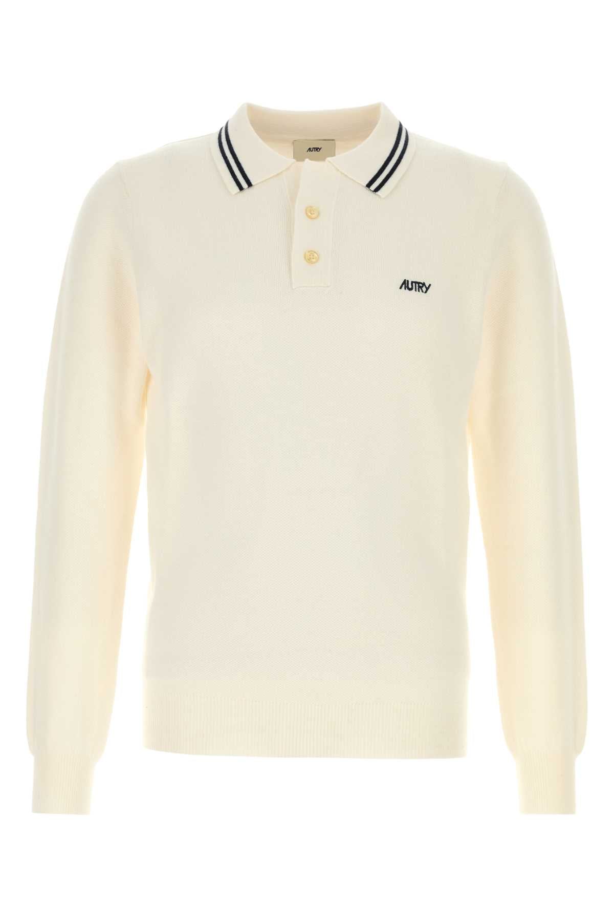 Autry Wool Polo Shirt — Cream