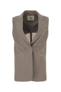 Fendi Wool-Blend Tailored Vest — Gray