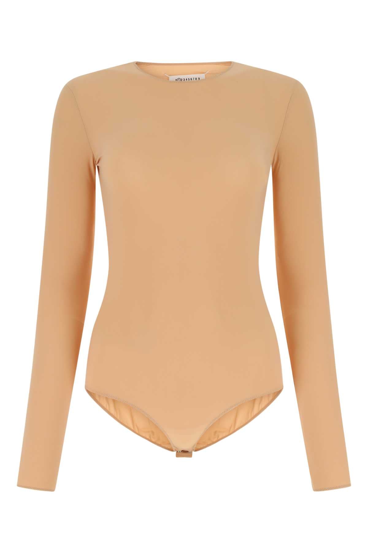 Maison Margiela Stretch Nylon Bodysuit — Beige
