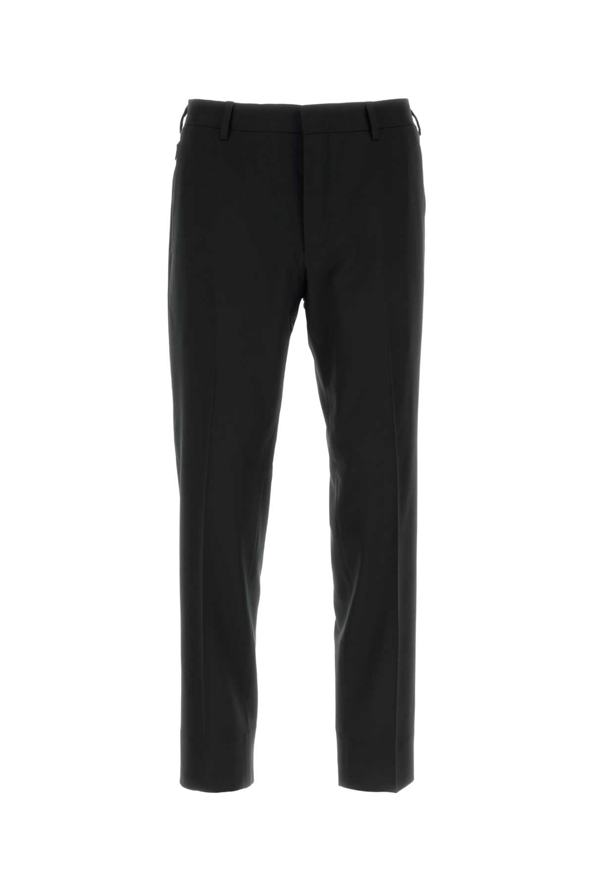 Prada Stretch Wool Trousers — Black