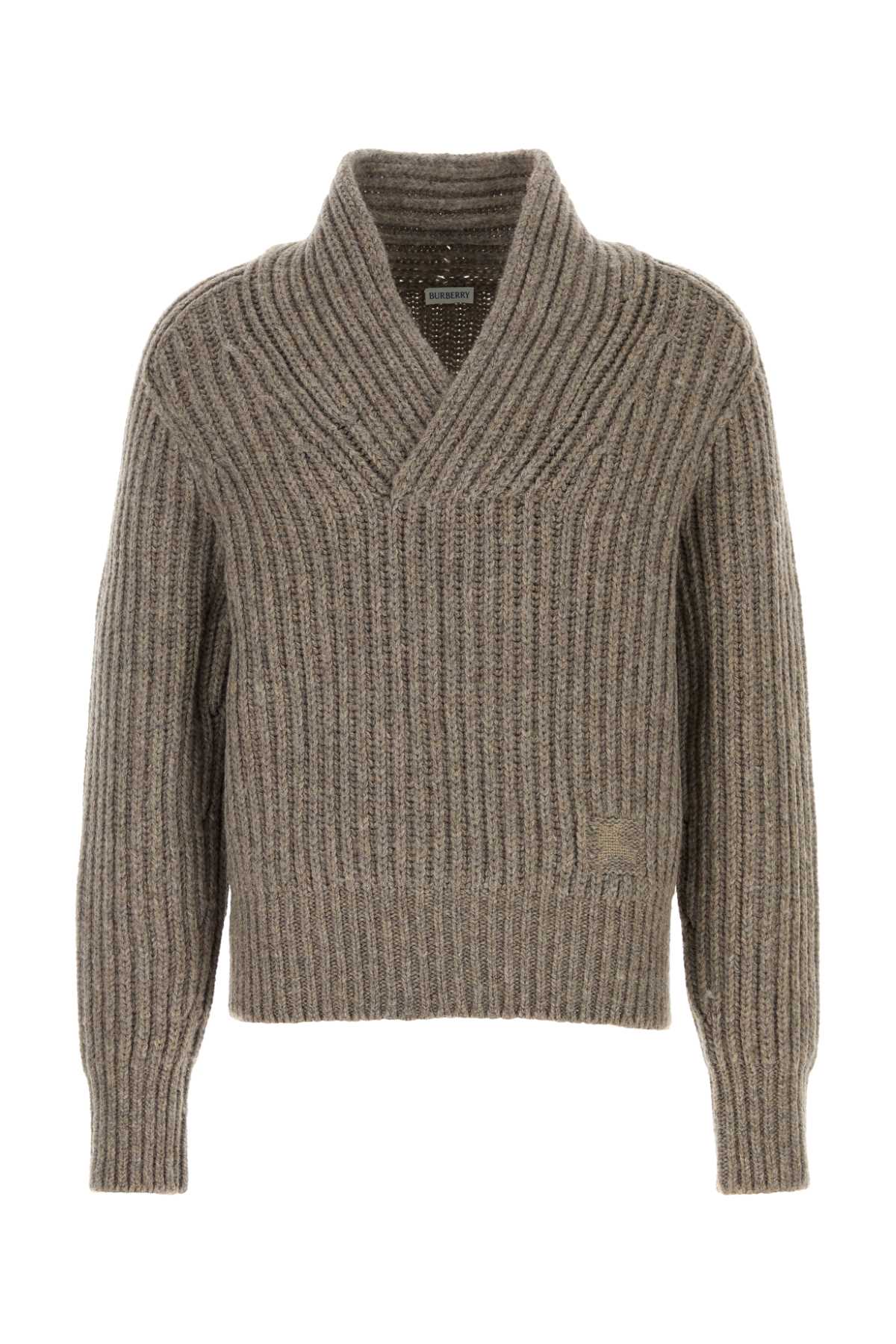 Burberry Ribbed Wool Sweater — Beige