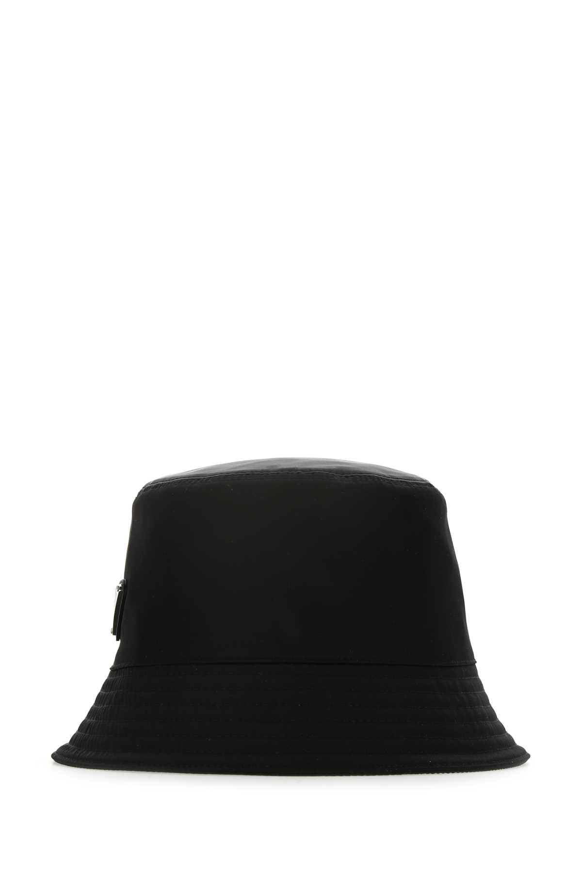 Prada BUCKET Recycled Nylon Bucket Hat — Black