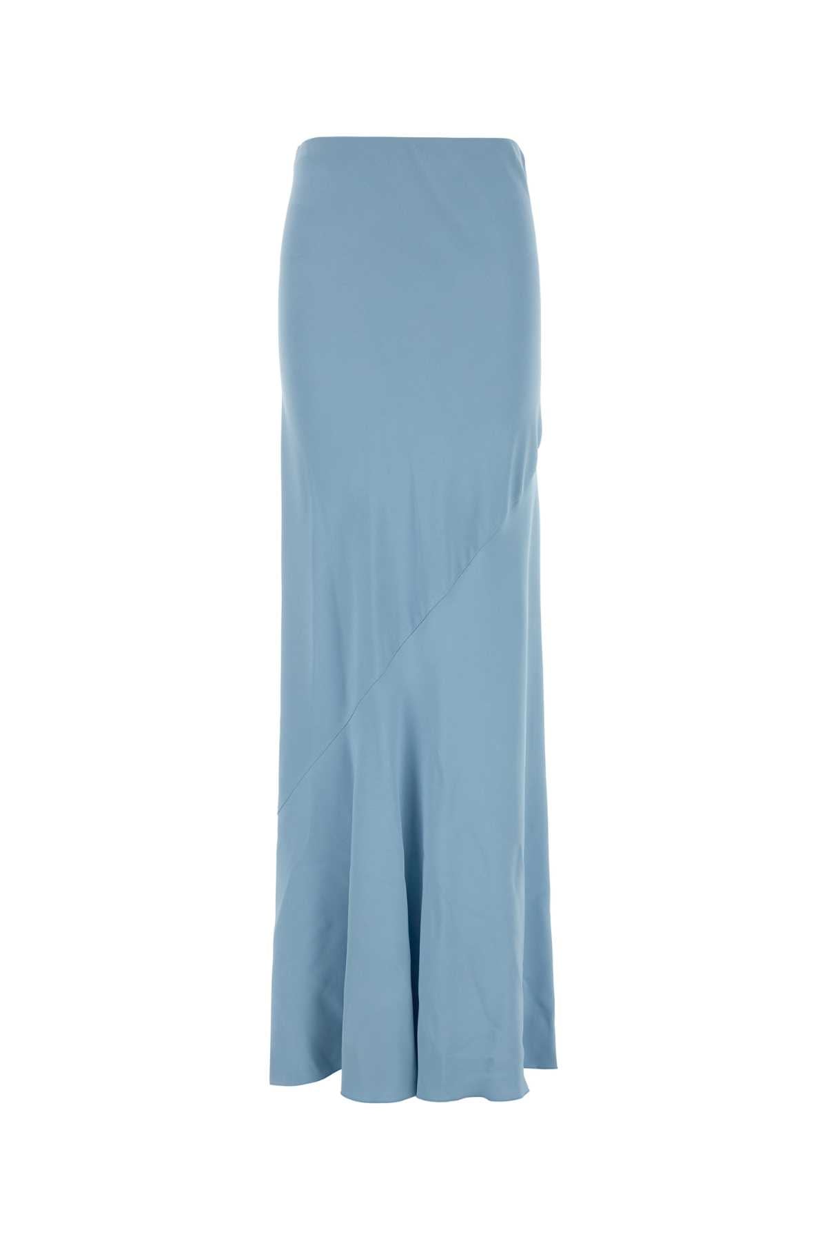 Ermanno Scervino Viscose-Elastane Maxi Skirt — Blue