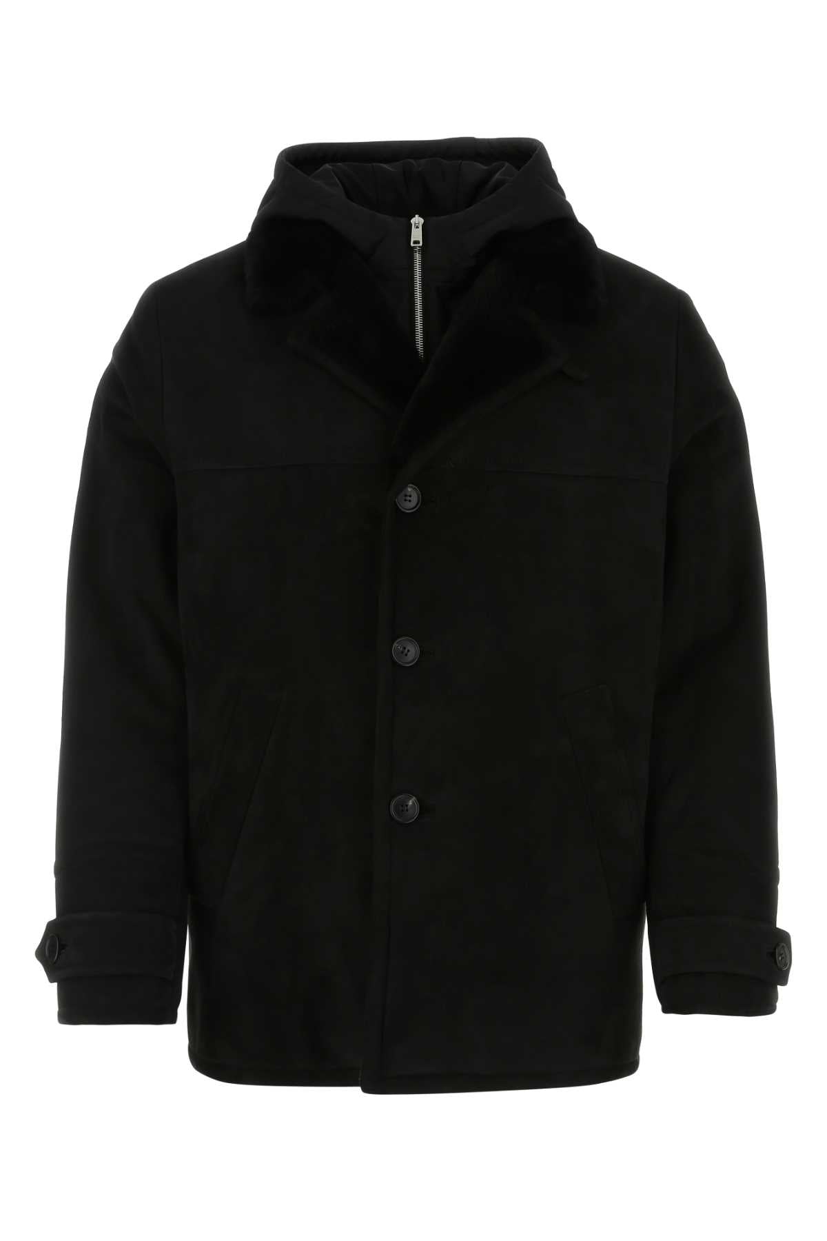 Prada Shearling Jacket — Black