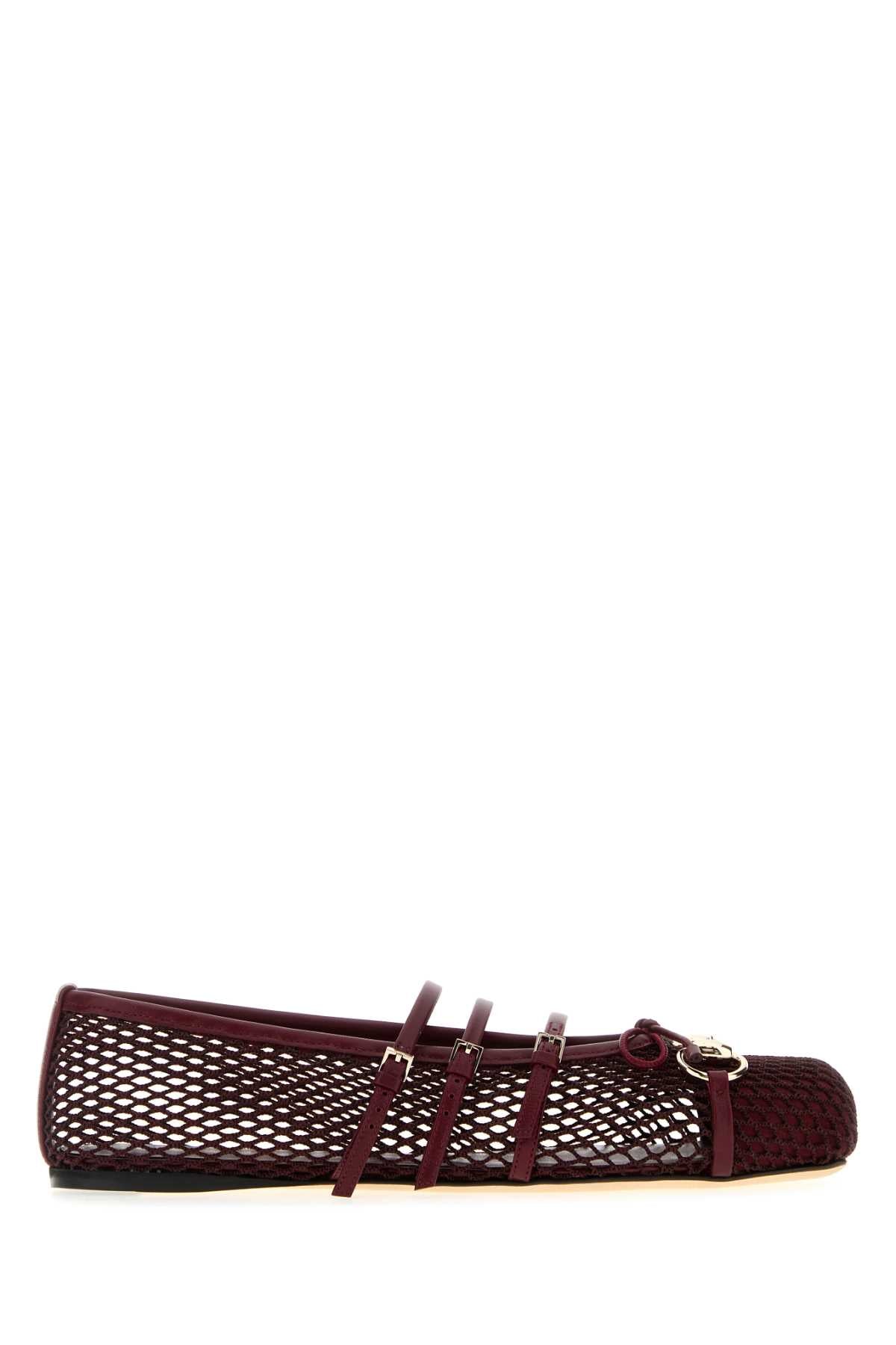Gucci Mesh Flat — Burgundy