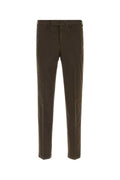 Pt Torino Stretch Cotton Trousers — Brown