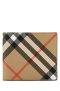 Burberry Printed E-Canvas Wallet — Beige