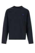 Jil Sander Embroidered Logo Cotton T-Shirt — Navy
