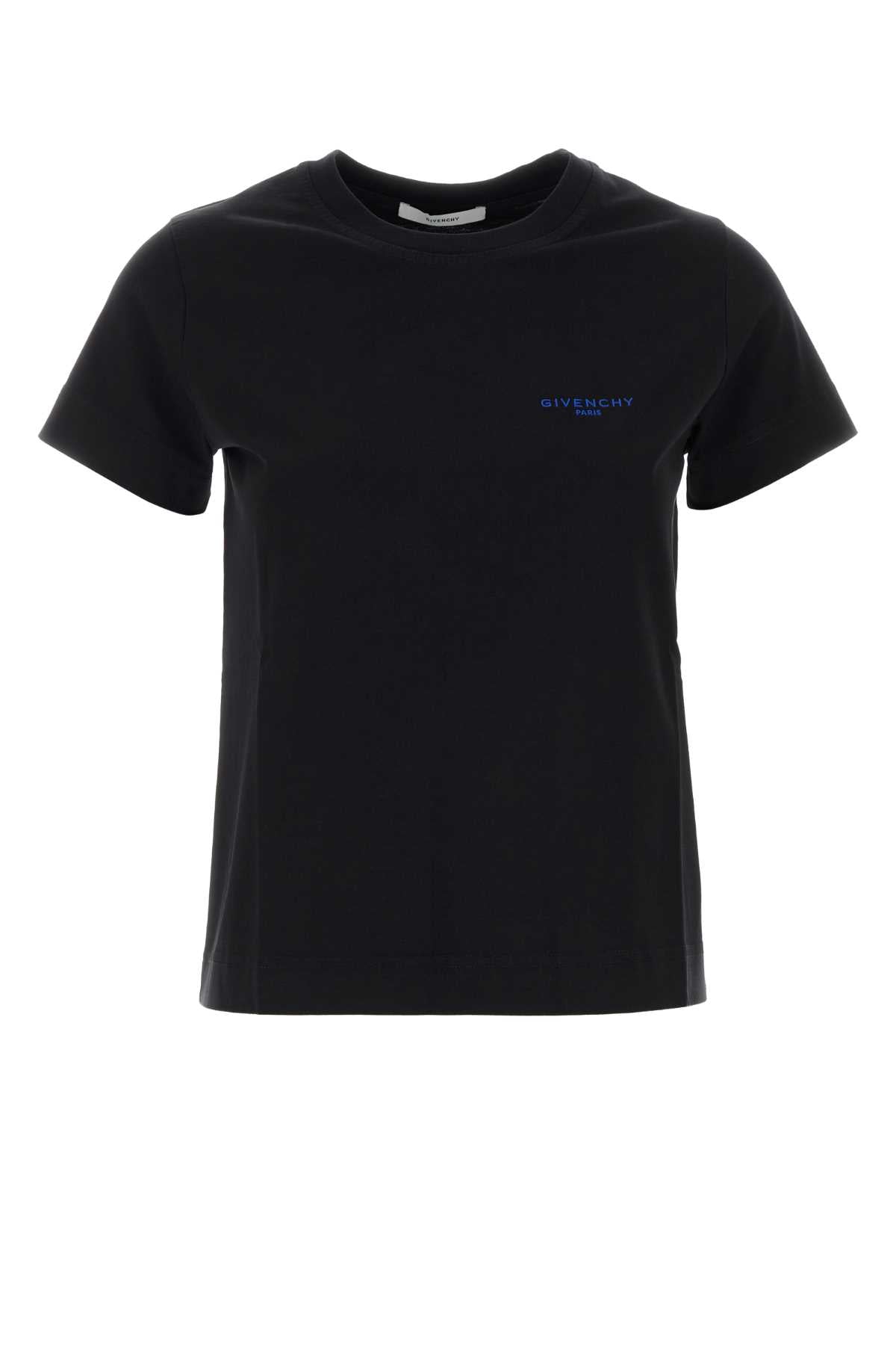 Givenchy Logo-Embroidered Cotton T-Shirt — Black