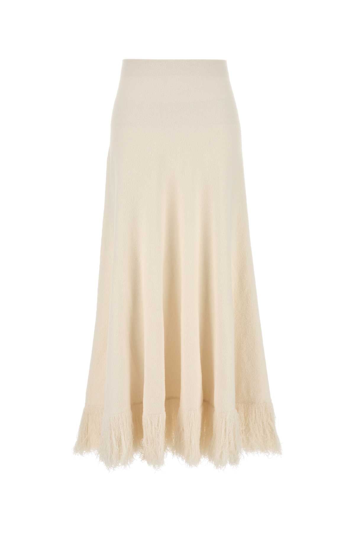 Bottega Veneta Maxi Skirt — White