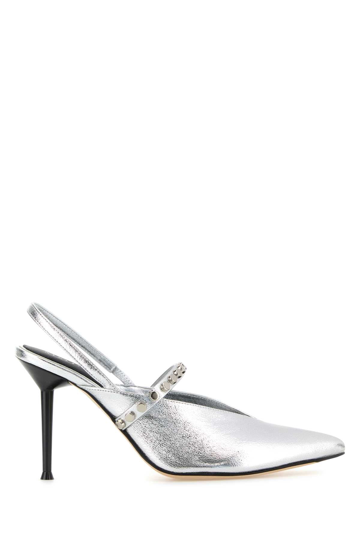 Alexander McQueen Revel Slingback Heel — Silver