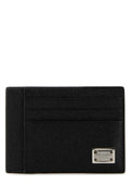 Dolce & Gabbana Saffiano Leather Card Case — Black