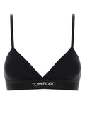 Tom Ford Logo-Waistband Bra Top — Black
