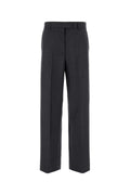 Miu Miu Mohair Blend Trousers — Gray