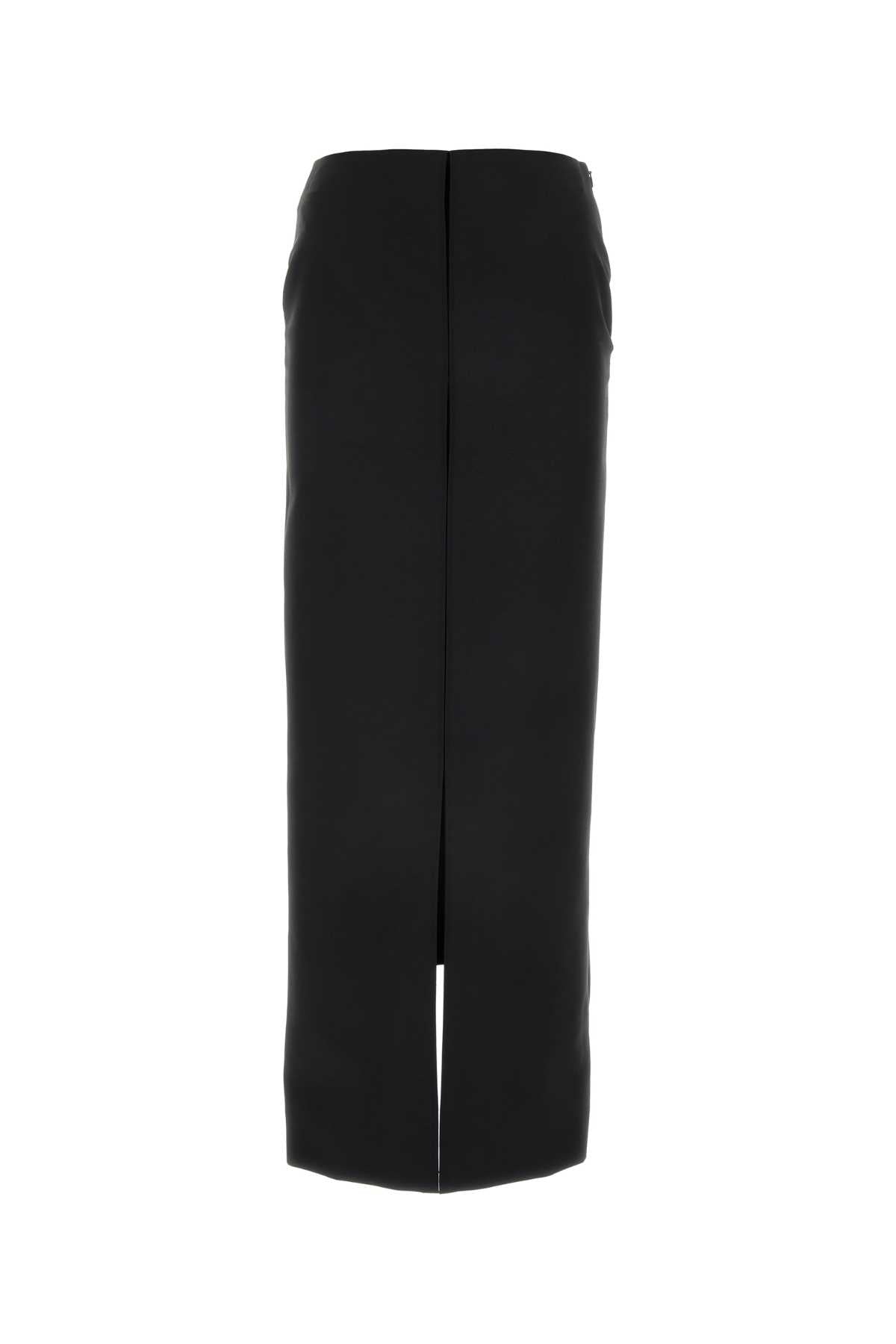 Givenchy Wool-Mohair Maxi Skirt — Black