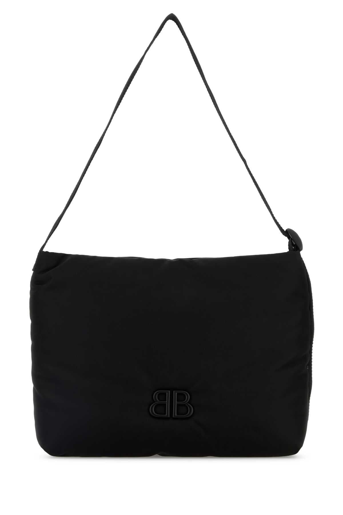 Balenciaga Quilted Fabric Shoulder Bag — Black