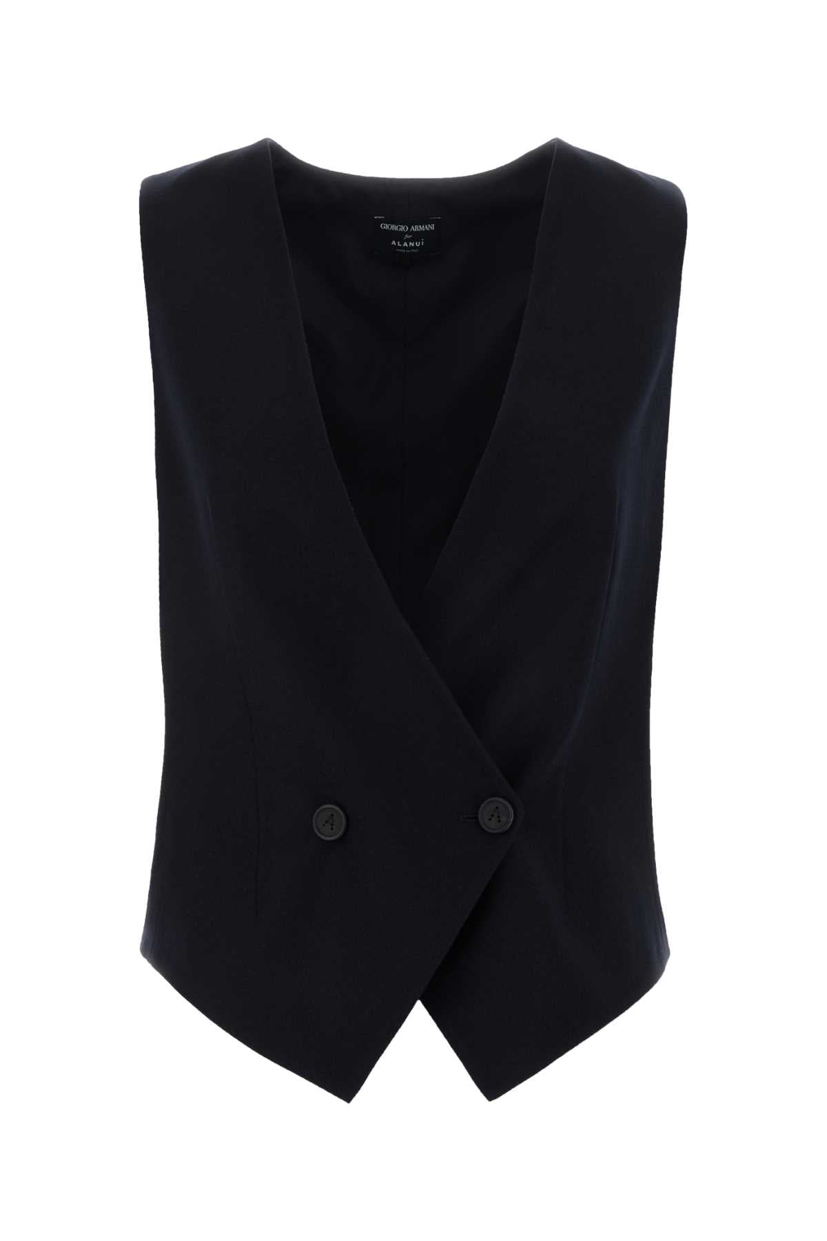 Giorgio Armani X Alanui Virgin Wool Double-Breasted Vest — Navy