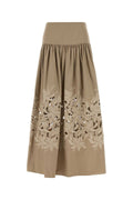 Agnona Cotton Skirt — Beige