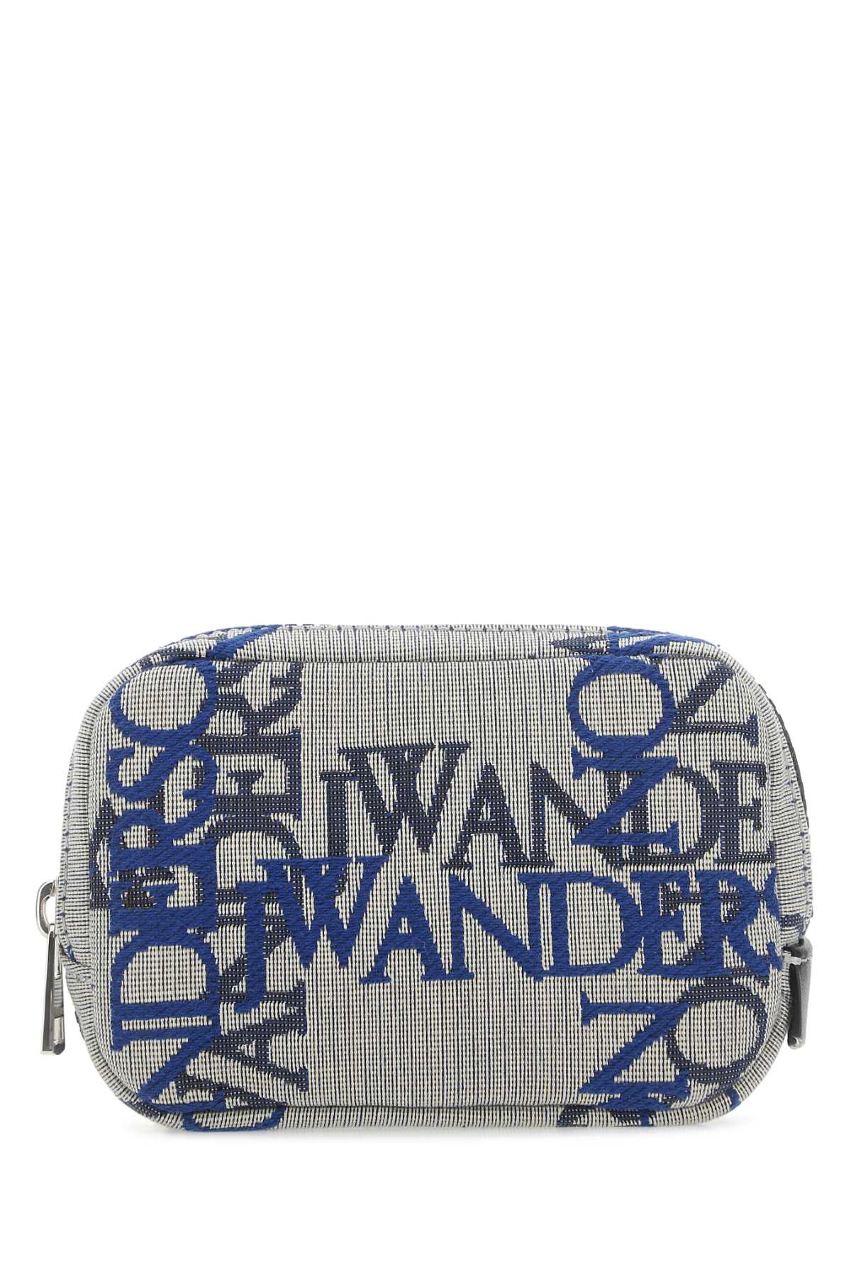 JW Anderson Embroidered Fabric Beauty Case — Navy