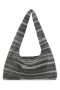Kara Rhinestone-Embellished Mesh Shoulder Bag — Black