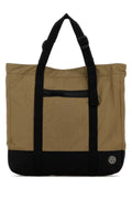 Stone Island Canvas Colorblock Tote Bag — Beige