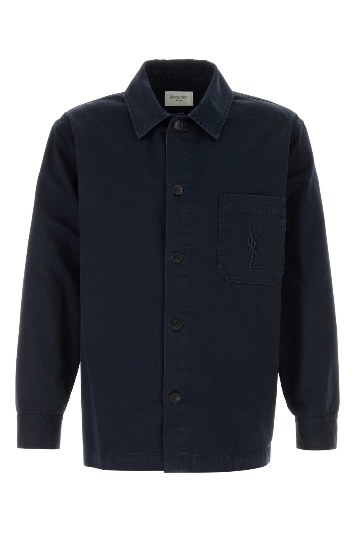 Saint Laurent Downtown Overshirt — Navy