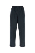 Prada Cotton-Linen Blend Trousers — Navy