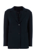 S Maxmara Wool Blazer — Navy