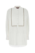 Gucci Crystal-Embellished Poplin Shirt — White