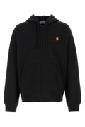 Carhartt Wip Logo-Embroidered Cotton Blend Hoodie — Black