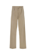 Miu Miu Cotton-Blend Trousers — Beige