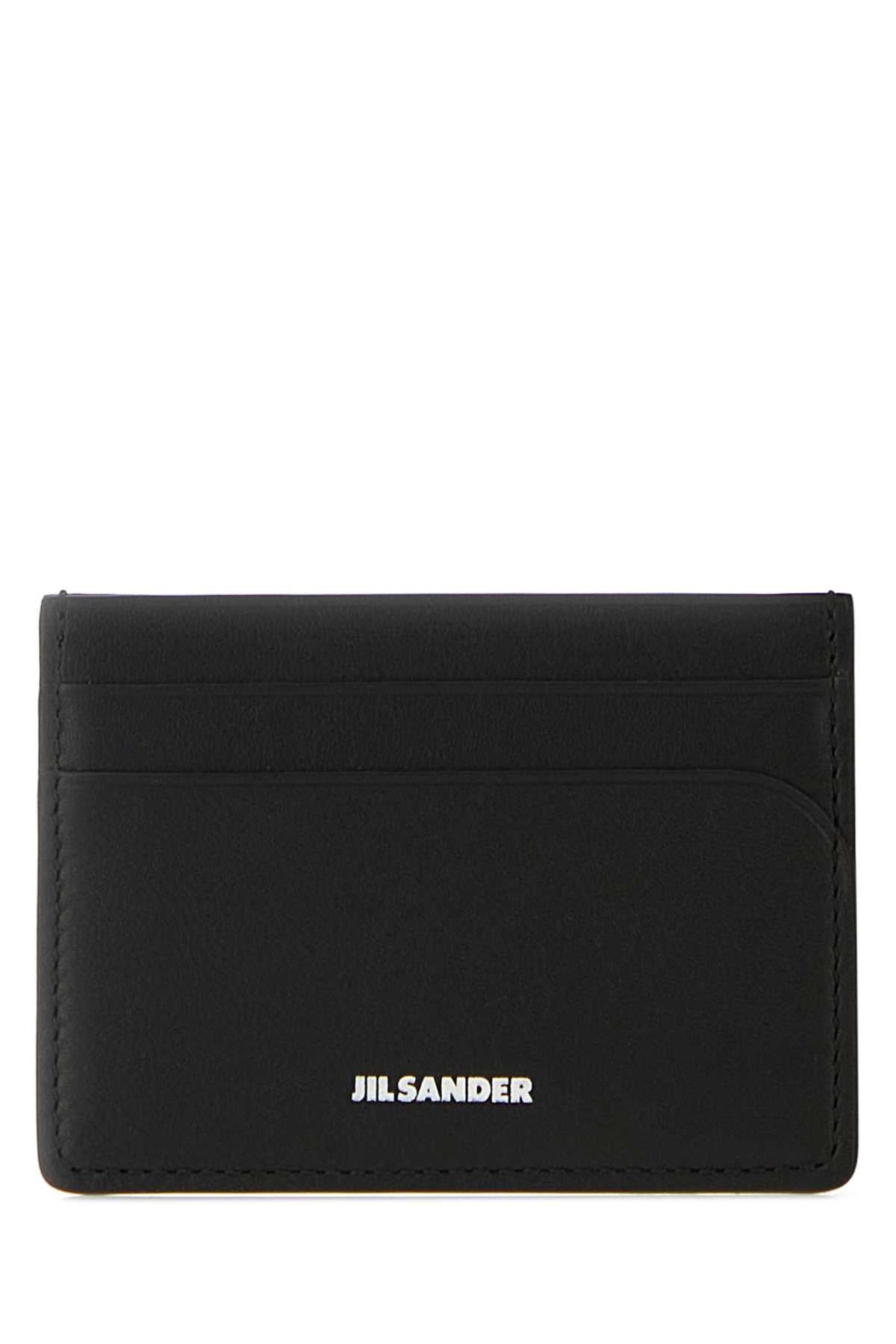 Jil Sander Curve Credit Card Case — Black